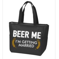 Funny Beer Me I'm Getting Married Zip Tote Bag