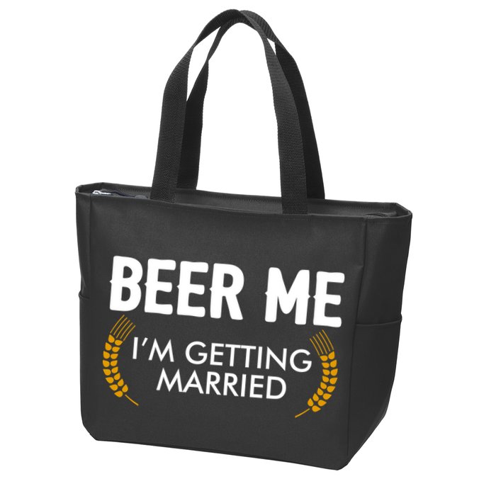Funny Beer Me I'm Getting Married Zip Tote Bag
