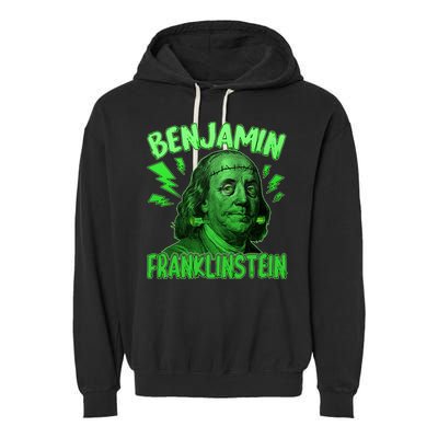 Funny Benjamin Franklinstein Garment-Dyed Fleece Hoodie