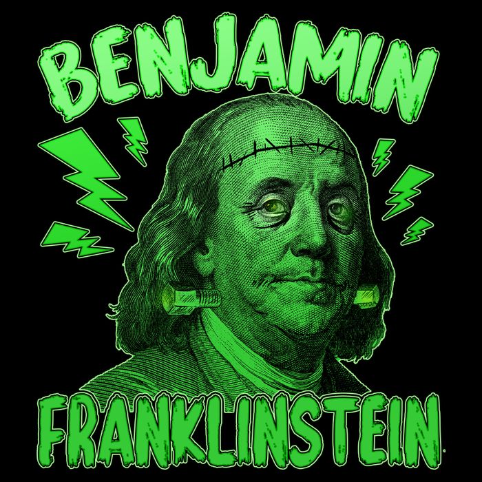 Funny Benjamin Franklinstein Drawstring Bag
