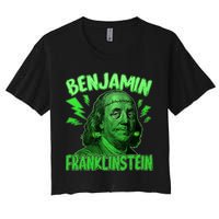 Funny Benjamin Franklinstein Women's Crop Top Tee