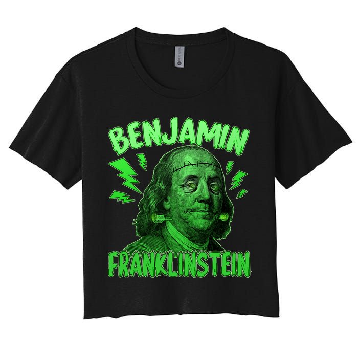 Funny Benjamin Franklinstein Women's Crop Top Tee