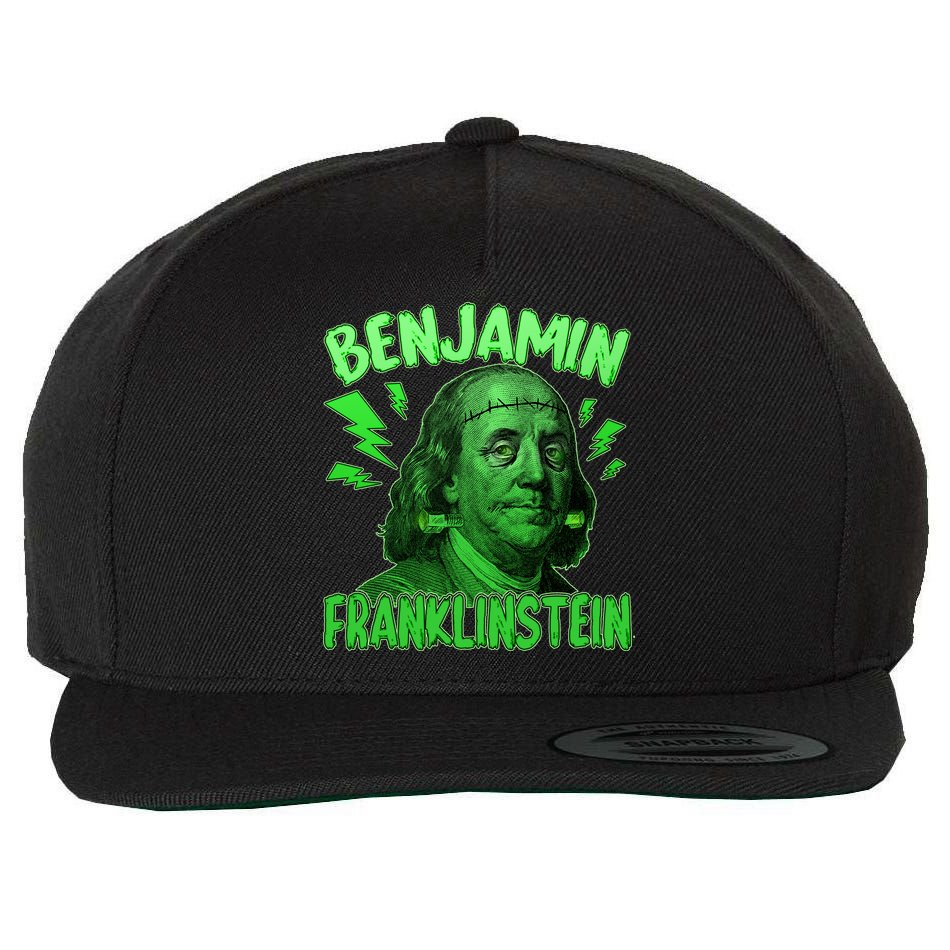 Funny Benjamin Franklinstein Wool Snapback Cap
