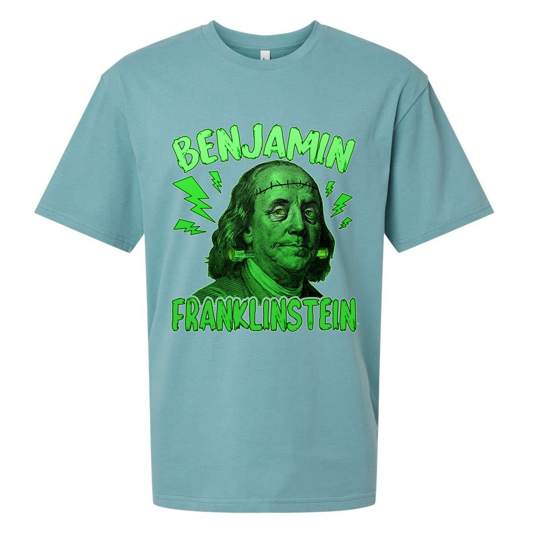Funny Benjamin Franklinstein Sueded Cloud Jersey T-Shirt
