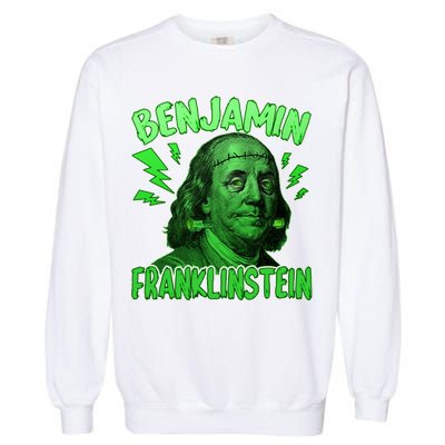 Funny Benjamin Franklinstein Garment-Dyed Sweatshirt