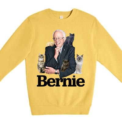 Funny Bernie Sanders Cats Premium Crewneck Sweatshirt