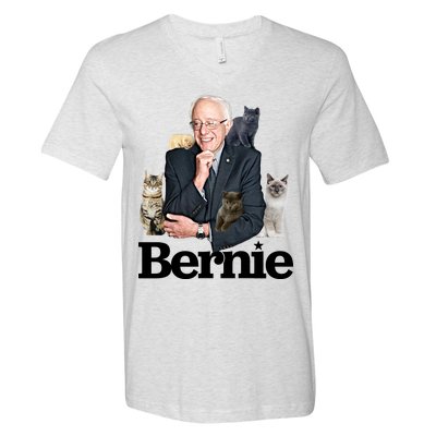 Funny Bernie Sanders Cats V-Neck T-Shirt