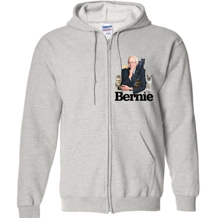 Funny Bernie Sanders Cats Full Zip Hoodie