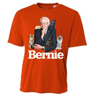 Funny Bernie Sanders Cats Cooling Performance Crew T-Shirt