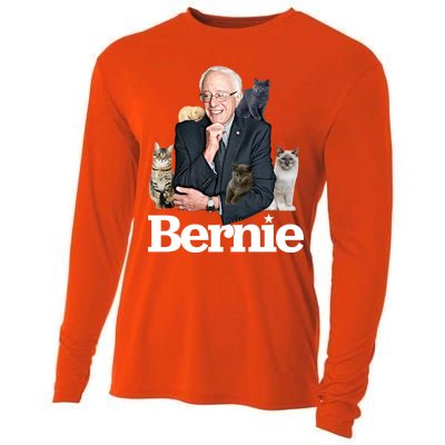 Funny Bernie Sanders Cats Cooling Performance Long Sleeve Crew