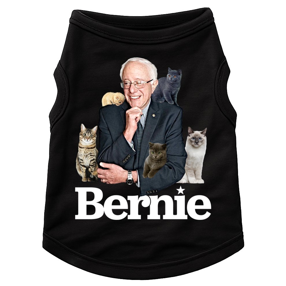 Funny Bernie Sanders Cats Doggie Tank