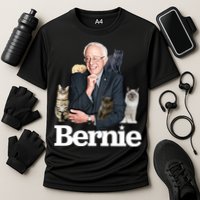 Funny Bernie Sanders Cats Cooling Performance Crew T-Shirt