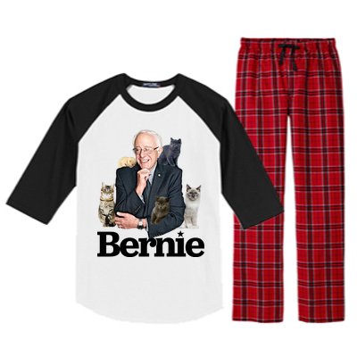 Funny Bernie Sanders Cats Raglan Sleeve Pajama Set