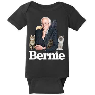 Funny Bernie Sanders Cats Baby Bodysuit