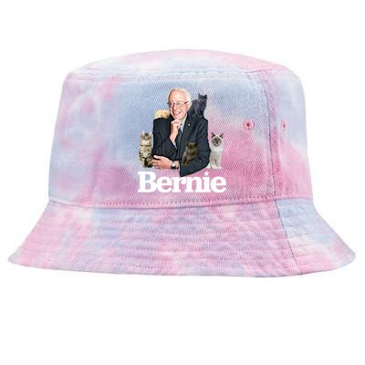 Funny Bernie Sanders Cats Tie-Dyed Bucket Hat