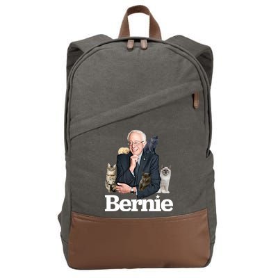 Funny Bernie Sanders Cats Cotton Canvas Backpack