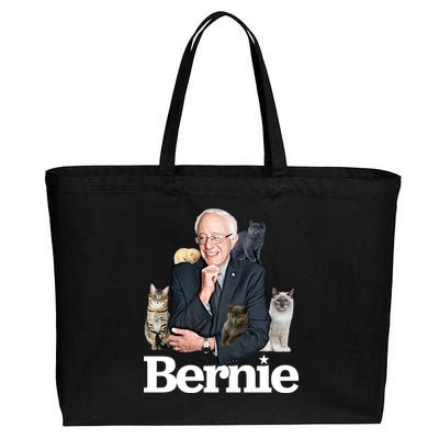 Funny Bernie Sanders Cats Cotton Canvas Jumbo Tote