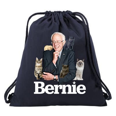 Funny Bernie Sanders Cats Drawstring Bag