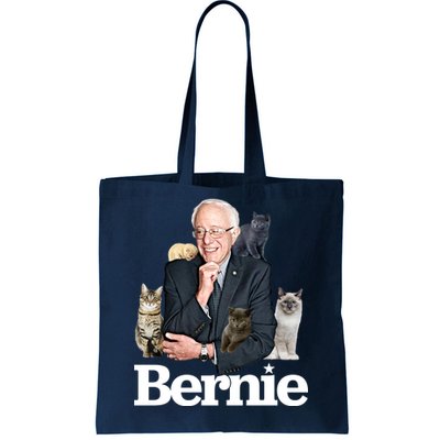 Funny Bernie Sanders Cats Tote Bag