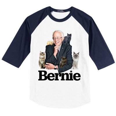 Funny Bernie Sanders Cats Baseball Sleeve Shirt