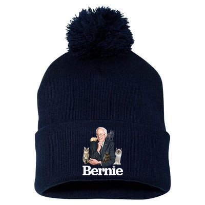 Funny Bernie Sanders Cats Pom Pom 12in Knit Beanie