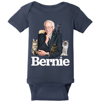 Funny Bernie Sanders Cats Baby Bodysuit