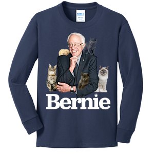 Funny Bernie Sanders Cats Kids Long Sleeve Shirt