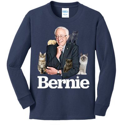 Funny Bernie Sanders Cats Kids Long Sleeve Shirt