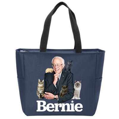 Funny Bernie Sanders Cats Zip Tote Bag