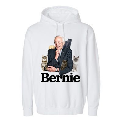 Funny Bernie Sanders Cats Garment-Dyed Fleece Hoodie