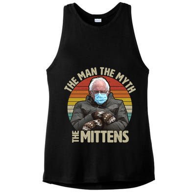 Funny Bernie Sanders Meme The Man The Myth The Mittens Ladies PosiCharge Tri-Blend Wicking Tank