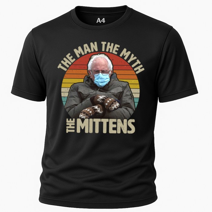 Funny Bernie Sanders Meme The Man The Myth The Mittens Performance Shirt