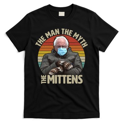 Funny Bernie Sanders Meme The Man The Myth The Mittens T-Shirt