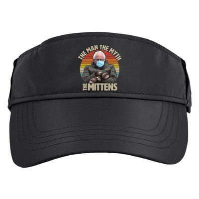Funny Bernie Sanders Meme The Man The Myth The Mittens Adult Drive Performance Visor