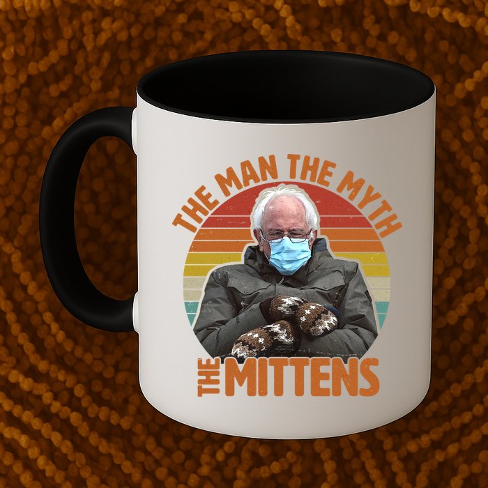 Funny Bernie Sanders Meme The Man The Myth The Mittens Mug
