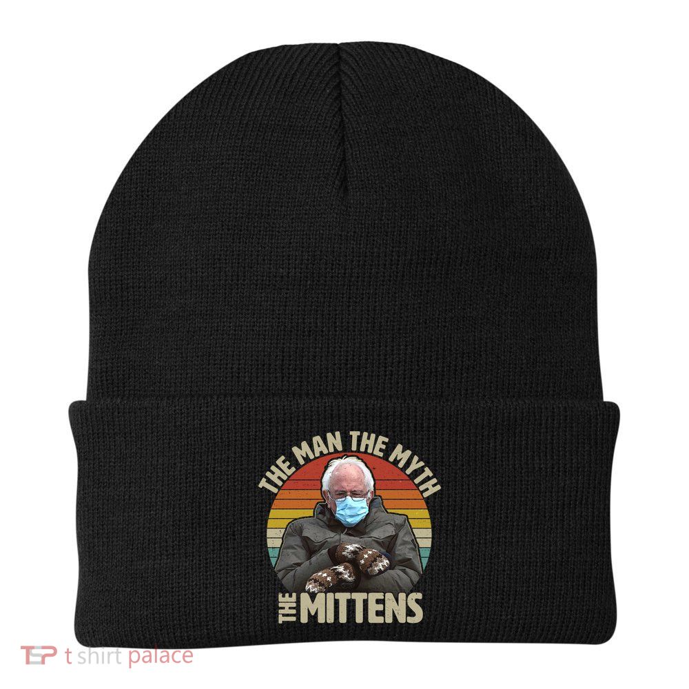 Funny Bernie Sanders Meme The Man The Myth The Mittens Beanie