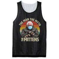 Funny Bernie Sanders Meme The Man The Myth The Mittens Mesh Reversible Basketball Jersey Tank