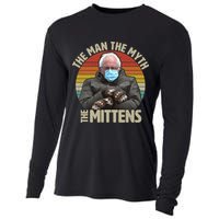 Funny Bernie Sanders Meme The Man The Myth The Mittens Cooling Performance Long Sleeve Crew