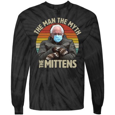 Funny Bernie Sanders Meme The Man The Myth The Mittens Tie-Dye Long Sleeve Shirt