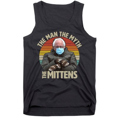 Funny Bernie Sanders Meme The Man The Myth The Mittens Tank Top