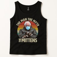 Funny Bernie Sanders Meme The Man The Myth The Mittens Tank Top