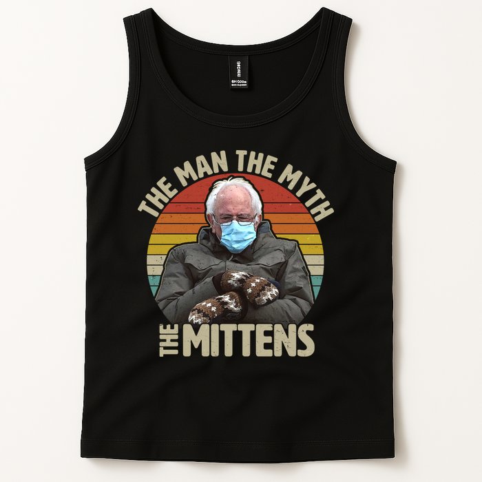 Funny Bernie Sanders Meme The Man The Myth The Mittens Tank Top