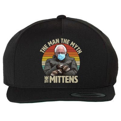 Funny Bernie Sanders Meme The Man The Myth The Mittens Wool Snapback Cap