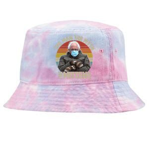 Funny Bernie Sanders Meme The Man The Myth The Mittens Tie-Dyed Bucket Hat