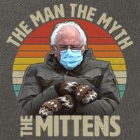 Funny Bernie Sanders Meme The Man The Myth The Mittens Cotton Canvas Backpack