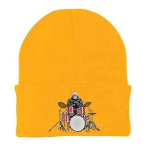 Funny Bernie Sanders Mittens Meme Drummer Knit Cap Winter Beanie