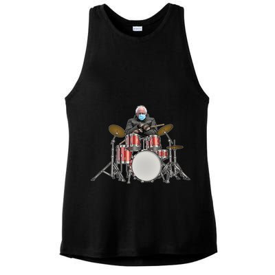 Funny Bernie Sanders Mittens Meme Drummer Ladies PosiCharge Tri-Blend Wicking Tank