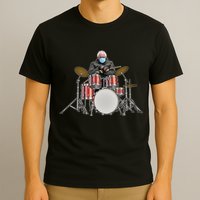 Funny Bernie Sanders Mittens Meme Drummer T-Shirt