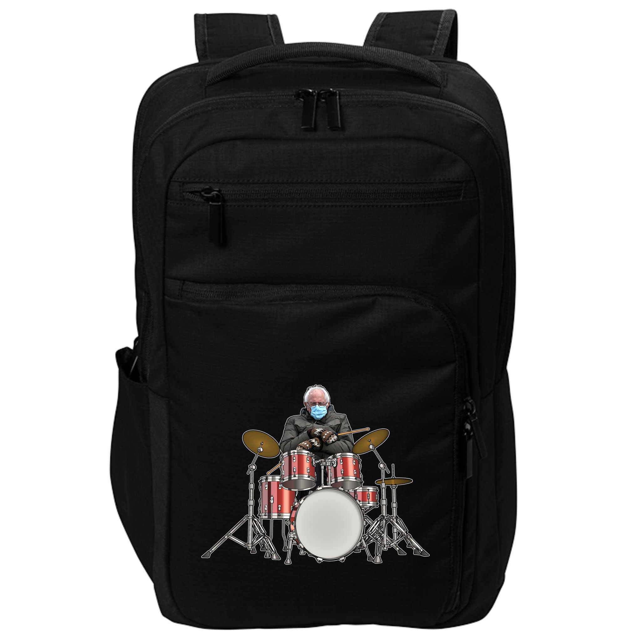 Funny Bernie Sanders Mittens Meme Drummer Impact Tech Backpack