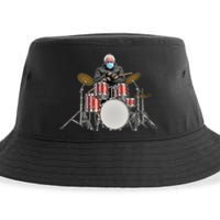 Funny Bernie Sanders Mittens Meme Drummer Sustainable Bucket Hat